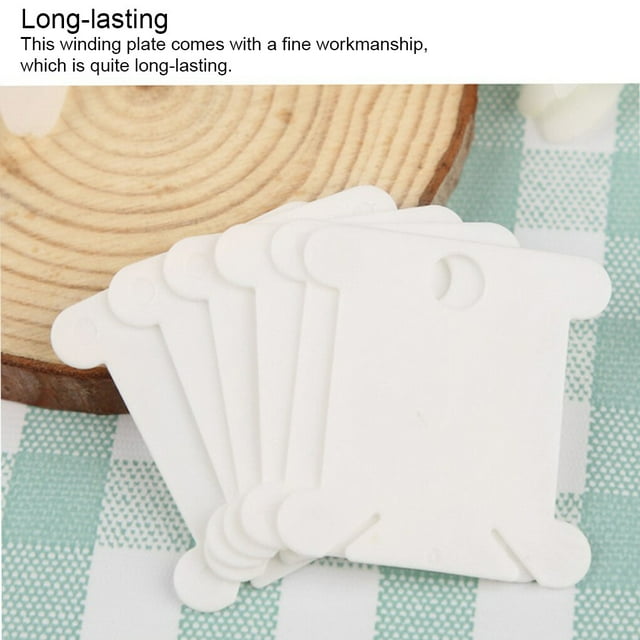 Winding Board Floss Bobbins Cord Spool Wire Winder Multipurpose Save Craftsmanship Simply Used Stitch Embroidery DIY Prop Storage White 10 Pieces