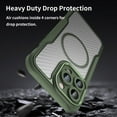 thumbnail image 4 of Case for iPhone 13 Pro,Full-Body Rugged Carbon Fibre Protective Clear Back Hybrid Magnetic with Wireless Charge Shockproof Protector Phone Case for iPhone 13 Pro,6.1 inch 2021 (Green), 4 of 17
