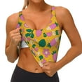 thumbnail image 4 of Lsque Strawberry Printed Women'S Sports Bra, Compression, Moisture Wicking, High-Impact Sports Bra For Women,Supportive sports bra-X-Large, 4 of 9