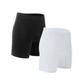 thumbnail image 1 of Men's Boxer Briefs, Nylon Sports Briefs,Value Two Pack,Black/White, 1 of 6
