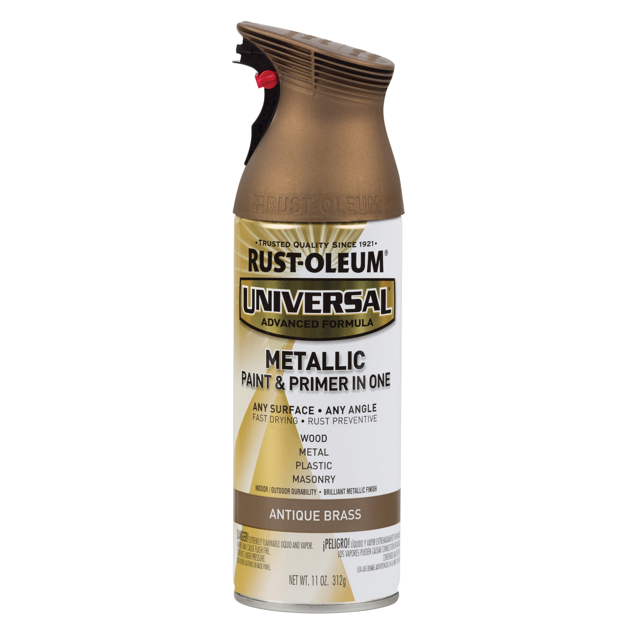 Rust-Oleum 260728 Universal All Surface Antique Brass Metallic 66 oz Spray Paint, 6 Pieces 6 Pack
