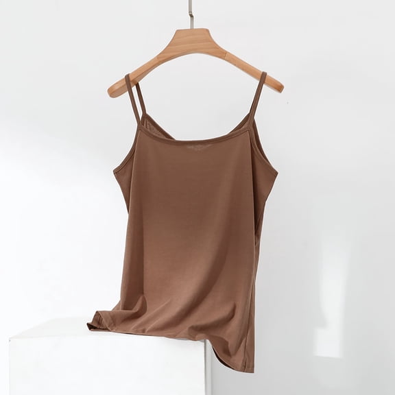 Pxiakgy Tank Top for Women Womens Tank Tops Sleeveless Neck Loose Fit Summer Clothes Going Out Tops Sleeveless Summer Tops Clothes Outfits 2025 Brown Xxl