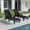 Black, variant on BACKYARD BEAUTIFUL Outdoor Chaise Lounge , HDPE Pool Lounger with Adjustable Reclining Backrest for Poolside, Backyard & Sunbathing, Gray