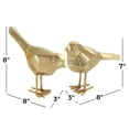 thumbnail image 4 of 7", 8"H Gold Polystone Dimensional Faceted Bird Sculpture, by CosmoLiving by Cosmopolitan (2 Count), 4 of 13