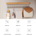 thumbnail image 4 of 2 Pack 16.2 Inch Valet Rods for Closets,Bra Hanger,Belt Rack for Closet Slide Out, Extendable and Pull-Out Wardrobe Pole, 4 of 8