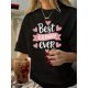 thumbnail image 1 of Camiseta de mujer Trajes de verano Traje Camiseta de cuello redondo para viajes de compras deportivas ﻿[Polyester Fabric] Vintage Style "Best Granny Ever" Printed T-Shirt for Women, 100% Polyester, 1 of 6