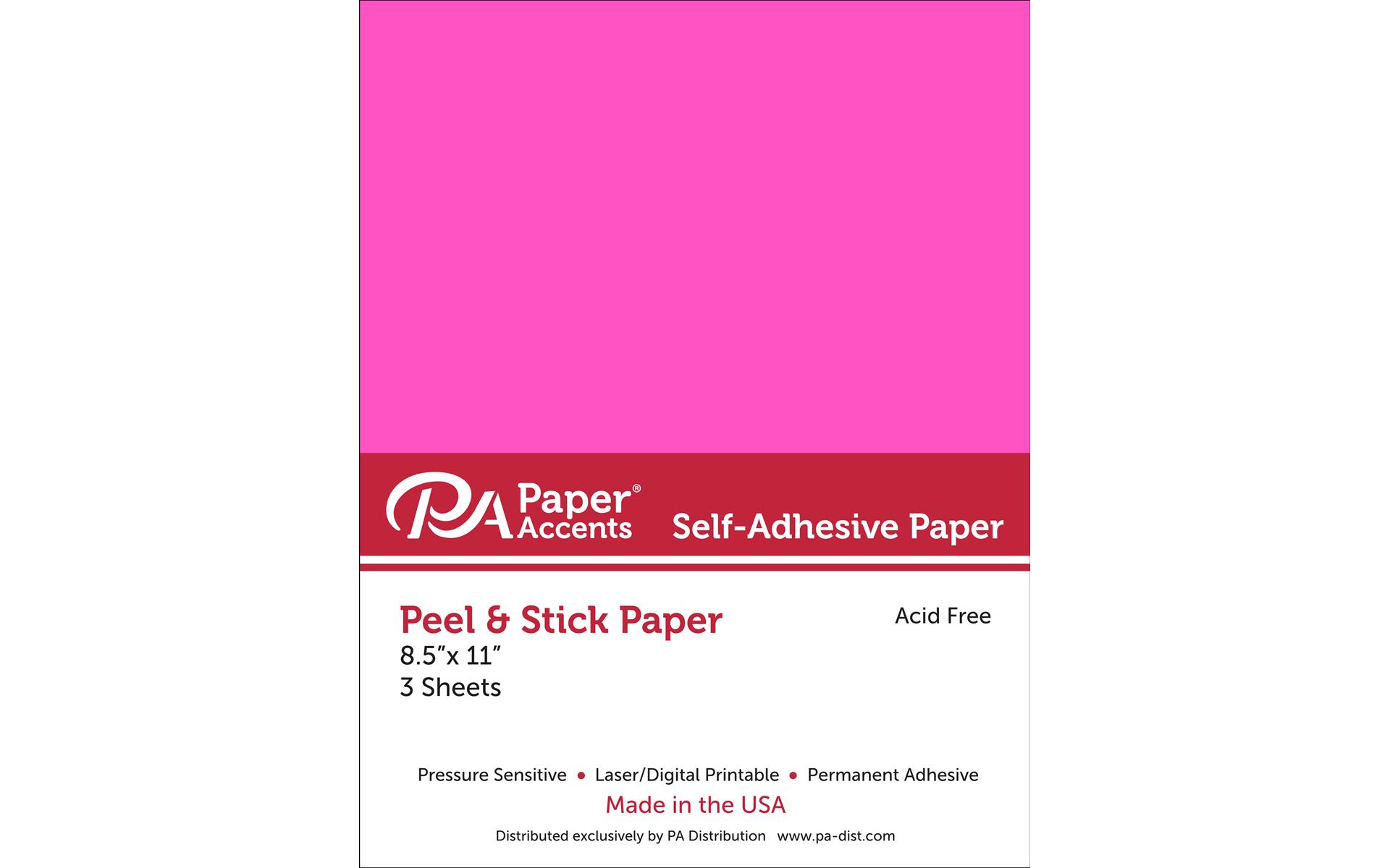 Self Adhesive Paper 8.5X11 3Pc Neon Pink Walmart Canada
