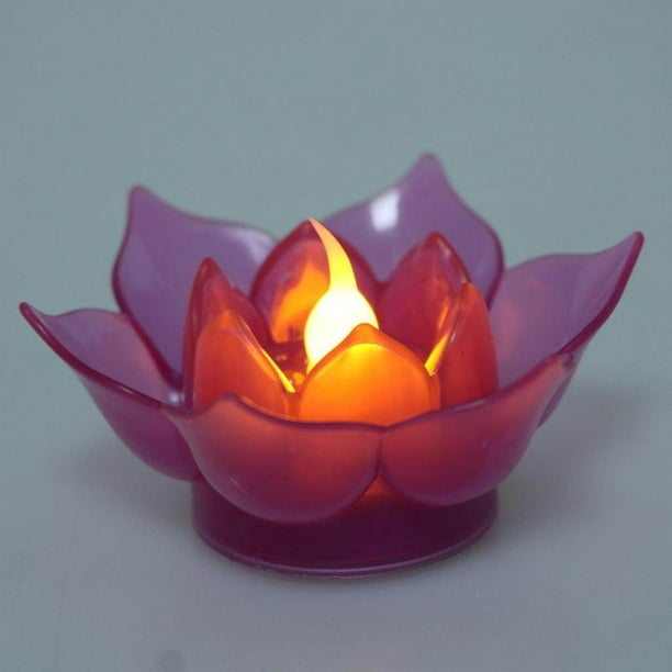 freestylehome LED Lotus Lamp Floating Water Wishing Artificial Candle