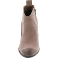 thumbnail image 4 of Qupid Western Slip On Stacked Heel Bootie - Distressed Ankle Pull Cowboy Women's Boot, 4 of 4