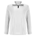 thumbnail image 6 of UVEASISHA Quarter Zip Golf Pullover Men Slim Fit Casual Long Sleeve Polos Shirt Mens 1/4 Zipper Collar Sweatshirts Fall Lightweight Fashion Athletic Sweatshirt White XXL, 6 of 7