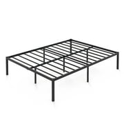 Yoneston 16 Inch Full Metal Platform Bed Frame Reinforce Heavy Duty No Box Spring Mattress Foundation High Bed Frame with Under-Bed Storage for Adults
