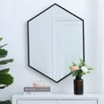 thumbnail image 2 of Metal frame hexagon mirror 24 inch in Black, 2 of 5