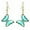 Green, variant on CZ Butterfly Glass Drop Dangle Earrings for Women Teen Girls 925 Sterling Silver Post Pin Cubic Zirconia Gold-Toned Cute Charms Dangling Stud Earring Dainty Christmas Halloween Theme Party Jewelry
