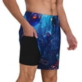 thumbnail image 2 of Fuzoiu Deep Sea Glowing Fishes Print Men's Swim Shorts,Quick-Dry Double-Layer Swim Trunks,Board Trunks,Beach Shorts Swimwear Bathing Suits-X-Large, 2 of 6