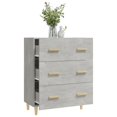 thumbnail image 5 of vidaXL Sideboard Concrete Grey 70x34x90 cm Engineered Wood, 5 of 5