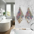 thumbnail image 6 of Dreamtimes Retro Ottoman Motifs Print Pure Cotton Hand Towels for Bath Decorative Guest Towels Fingertip Towels for Bathroom Spa Gym, 2-Piece, 16 x 28 inches, 6 of 7