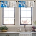 thumbnail image 4 of LALILO Kitchen Curtain Valance Splash Ink Art Water Splash Rod Pocket Window Curtain 52"x 18" Set of 2, 4 of 7