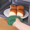 thumbnail image 3 of Guantes flexibles de silicona resistentes al calor para sujetar platos, horno y ollas de barbacoa. Verde oscuro, 3 of 7