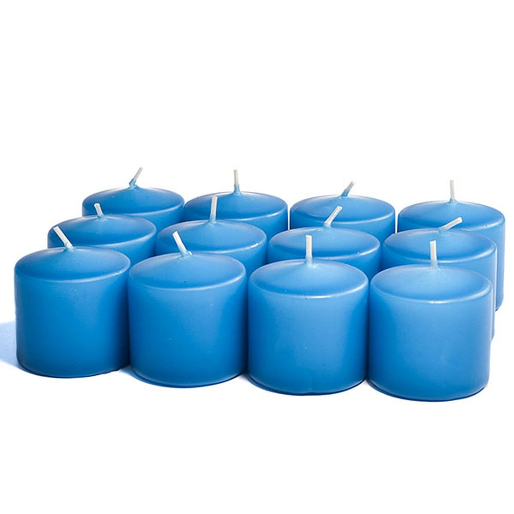 3 Boxes of Unscented Colonial Blue Votives 10 Hour Votive Candles Pack