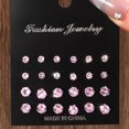 thumbnail image 5 of 12 pares de aretes decorativos de circonita lujosos, simples, brillantes y cuidadosos son adecuados para regalos a fiestas y parejas., 5 of 5