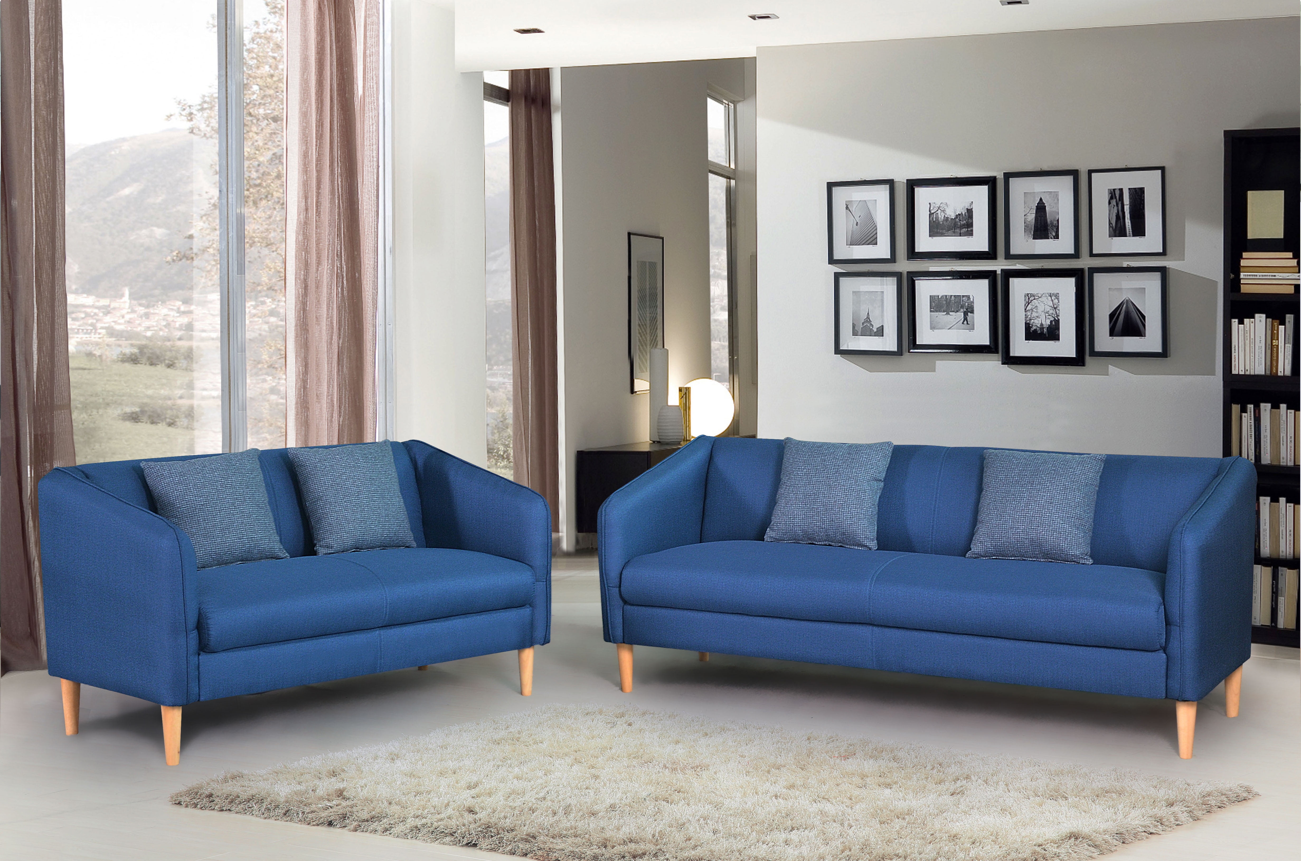 Laursen 2 Piece Living Room Set Walmart Com Walmart Com