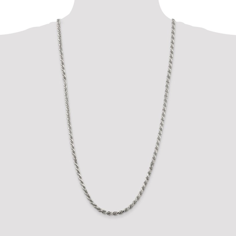 925 Sterling Silver Rope Chain Styles Necklace 4.75 mm