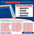 thumbnail image 3 of Whole Parts Refrigerator French Door Gasket Part# W10830274 - Replacement & Compatible with Some Jenn Air, Kitchen Aid, Maytag and Whirlpool Refrigerators, 3 of 8