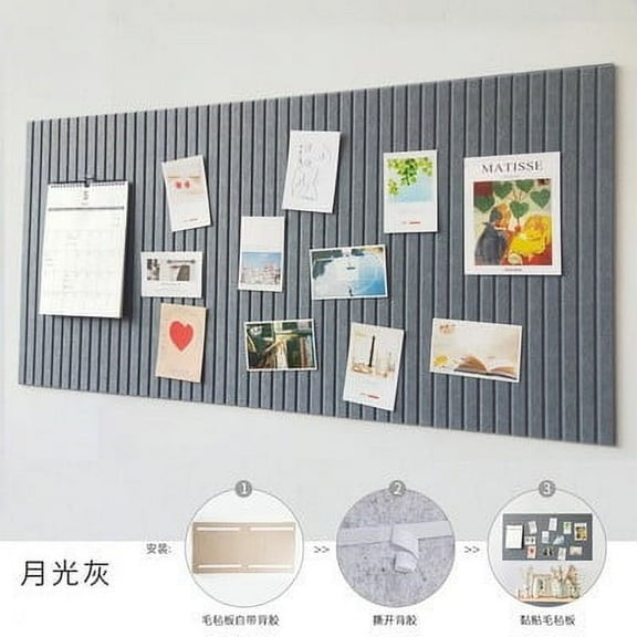 Bulletin Board Felt Wall Tiles Photo Wall Board Cork Boards for Home Office Classroom Use 2pcs