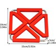 thumbnail image 2 of Salvamanteles de silicona, soporte para ollas calientes de 3 piezas para almohadillas de aislamiento de mesa Tapete antideslizante resistente al calor Soporte para sartenes de cocina (Rojo) JFHHH pequeña, 2 of 4