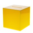 thumbnail image 4 of Source One Premium Acrylic Cube Donation Box with Deluxe Rear Open Door and Cam Lock Suggestion Box (12 Inch, Yellow), 4 of 10