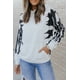 thumbnail image 4 of ABPHQTO Sudadera de Mujer Blanca Tie Dye con Capucha y Bolsillo Canguro, 4 of 5