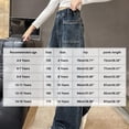 thumbnail image 3 of Avrnliq Womens High Waisted Wide Leg Baggy Jeans Vintage Wash Elastic Waist Pull On Denim Pants with Back Pockets Casual Streetwear Y2K Style Comfort Loose Trousers,Size 12-13T, 3 of 9
