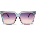thumbnail image 1 of FEISEDY Womens Oversize Square Boyfriend Style Horned Rim Thick Plastic Sunglasses B2585, 1 of 6