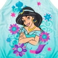 thumbnail image 4 of Disney Princess Jasmine Little Girls One Piece Bathing Suit Green 5, 4 of 5