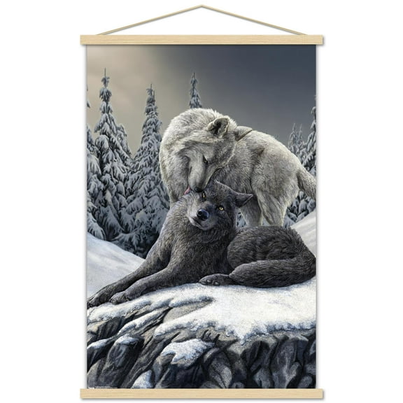 Lisa Parker - Snow Kisses Wall Poster with Wooden Magnetic Frame, 22.375" x 34"