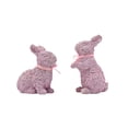 thumbnail image 1 of Resin Rabbit Figurine Set Floral Decor Easter Gift Home Decor Sculpture Two Rabbits Playing Ornament For Valentine's Day Tabletop Decor, 1 of 6