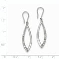 thumbnail image 2 of 925 Sterling Silver Rhodium Diamond Dangle Earrings, 2 of 2