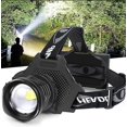 thumbnail image 1 of Linterna Frontal Led Recargable Por Usb, Lámpara Frontal Xhp70 Super Brillante 90000 Lúmenes Altos Con 5 Modos, Baterías Incluidas, Faro Impermeable Con Zoom Para Campamento, 1 of 5