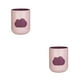 thumbnail image 3 of Wosthever Taza de enjuague bucal Tazas portátiles de doble capa Reutilizable Dibujos animados Moda de Soporte para cepillo de Rosa 301-400ml 2piezas, 3 of 6
