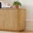 thumbnail image 5 of TrumanPick 64" Sideboard Storage Cabinet, TV Stand , Fluted Modern Buffet Cabinet for Living Room, Bedroom, 64''W x 15''D x 24''H, Natural Oak, 5 of 10