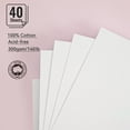 thumbnail image 2 of Lightwish Papel Acuarela a Granel, Paquete de 2 Total 40 Hojas, 100% Algodón 140 Lb/300 G Prensado en Frío 5.5 x 8.2 '' Papel Perforado en Agujeros A5 Reemplazable, 2 of 7