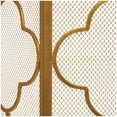 thumbnail image 5 of DecMode Elegant and Contemporary Geometric Designed Mesh Metal Fireplace Screen, 50"L x 35"H, Copper Frame, 5 of 12