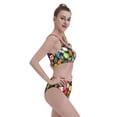 thumbnail image 4 of Daiia Easter Eggs2 printed 2 piece Swimsuit Bikinis for Women High Waisted Racerback Bathing Suits Summer Tummy Control Scoop Neck Swimwear-Large, 4 of 8