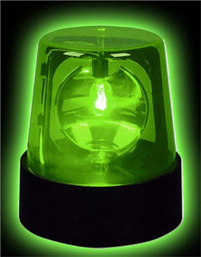 Disco 7 Inch Flashing Green Beacon Light 110V UL Cord Party 