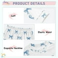 thumbnail image 4 of joogoo Bows Blue Pajamas Set Long Sleeve Soft Cotton Sleepwear 2 Piece 24M, 4 of 7