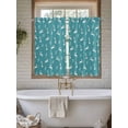 thumbnail image 4 of Teal Spring Easter Living Room Curtains 2 Panel, Cute Bunny Botanical Cafe Window Treatment, Farmhouse Bedroom Bathroom Kitchen Curtains Drapes 104"x54", 4 of 6