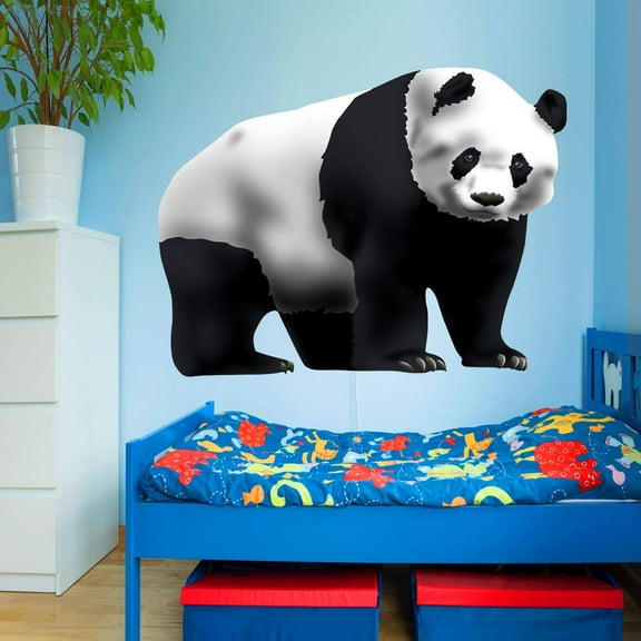 VWAQ Panda Wall Decal - Peel and Stick Panda Bear Kids Room Sticker - HOL28