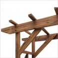 thumbnail image 2 of Outsunny Garden Arbor 79in Classic Countryside Pergola for Climbing Vines Weddings | Walnut Brown | Solid Wood, 2 of 5