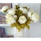 thumbnail image 3 of Ramo de flores de peonía artificial Oficina en casa Decoración floral falsa Boda Ramo de flores de seda, blanco Eigraketly HA7181-04B, 3 of 6