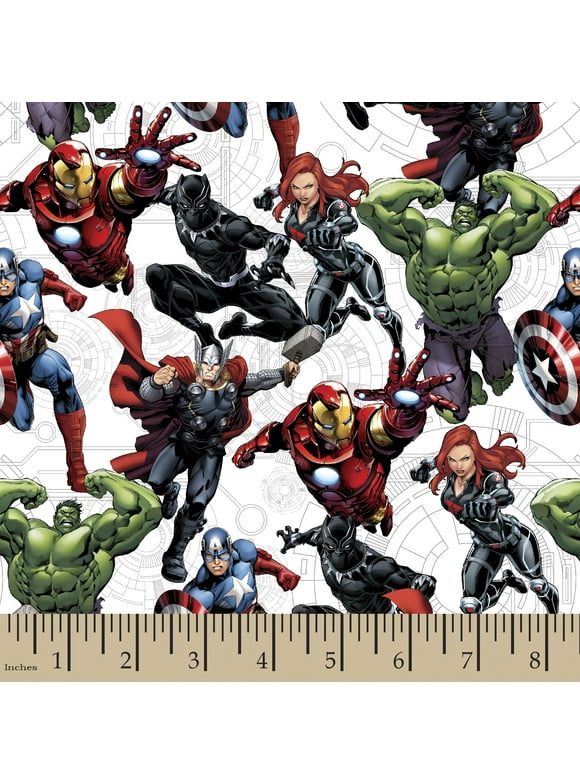 Springs Creative 43" x 36" Cotton Marvel Avengers Unite Precut Sewing & Craft Fabric